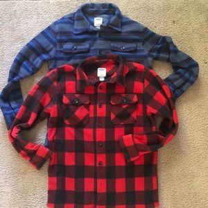Old navy plaid flannel pocket shirt for boys